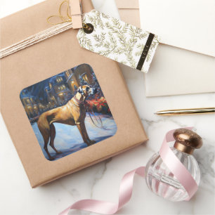 Adesivo Quadrado Ridgeback natalino Rhodesian