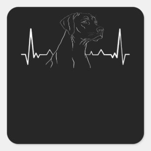 Adesivo Quadrado Ridgeback Ridgeback Heartbeat