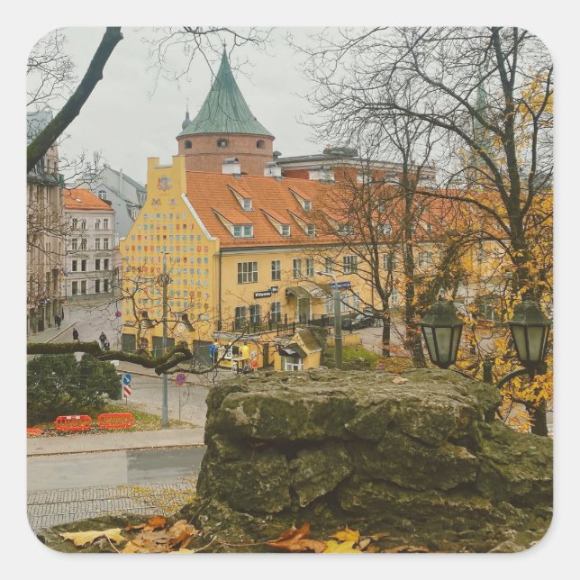 Adesivo Quadrado Riga no outono (Frente)