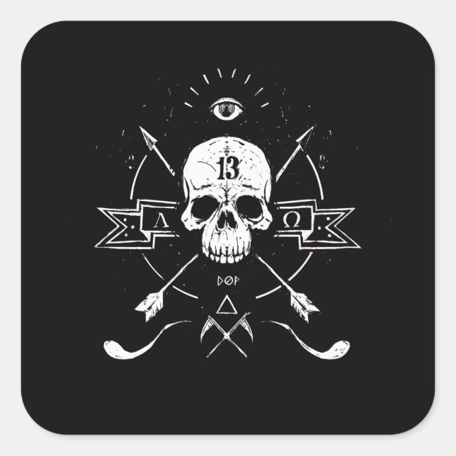 Adesivo Quadrado Rigor Mortis (Frente)