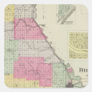 Adesivo Quadrado Riley County, Kansas