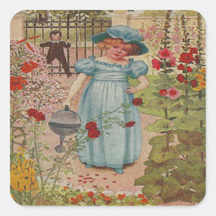 Adesivo Quadrado rima de Mary Mary do vintage