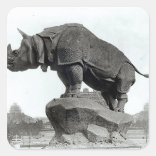 Adesivo Quadrado Rinoceronte