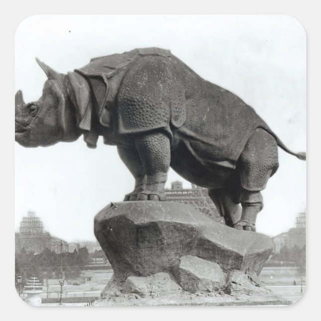 Adesivo Quadrado Rinoceronte (Frente)