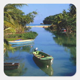 Adesivo Quadrado Rio Cênico perto de Ocho Rios na Jamaica