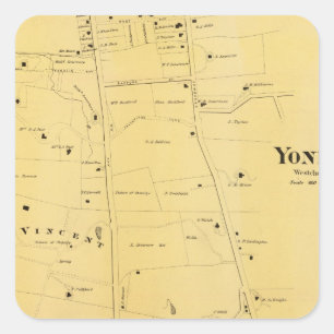 Adesivo Quadrado Rio Dale e mapa do atlas do Mt São Vicente