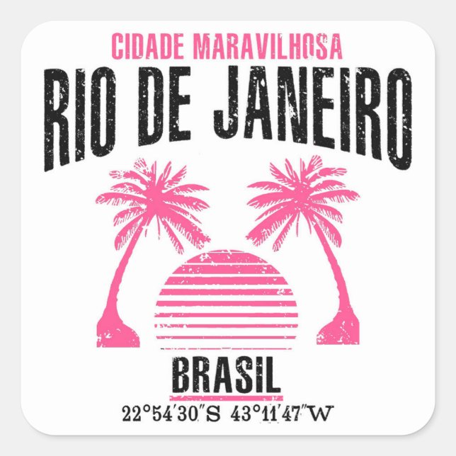 Adesivo Quadrado Rio de Janeiro (Frente)