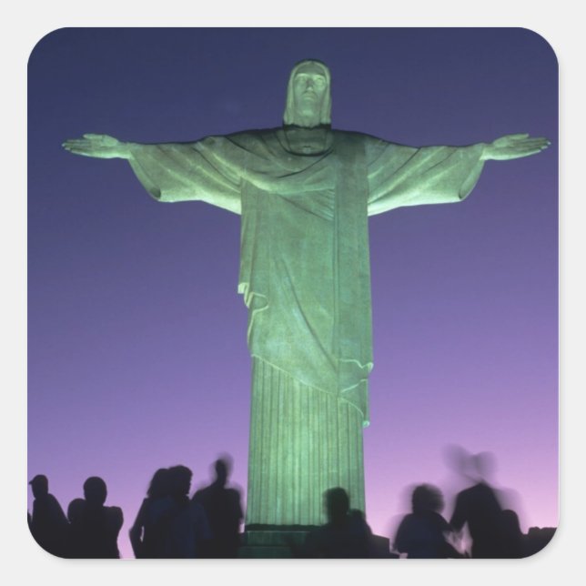 Adesivo Quadrado Rio de Janeiro, Brasil. A Estátua do Cristo (Frente)