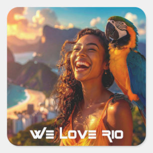 ADESIVO QUADRADO RIO - NÓS AMAMOS O RIO -