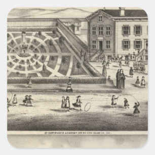 Adesivo Quadrado Rio novo Vista, academia