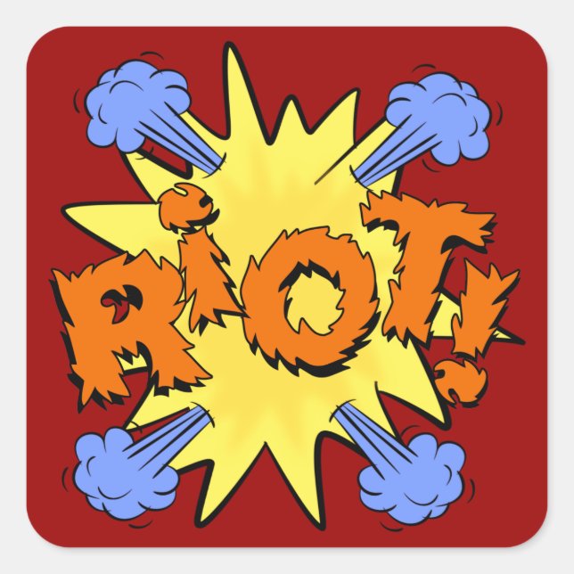 Adesivo Quadrado Riot (Frente)