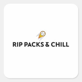 Adesivo Quadrado Rip Packs e Chill T-Shirt