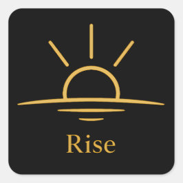 Adesivo Quadrado Rise — Minimalist Sunrise