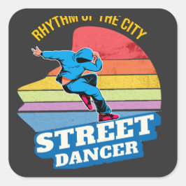 Adesivo Quadrado Ritmo da Cidade: Dança de Rua