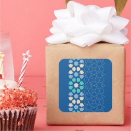 Adesivo Quadrado Ritmo Tranquilo Turquesa