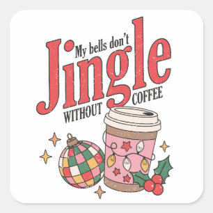 Adesivo Quadrado Ritual da Manhã de Natal - Amantes de Café
