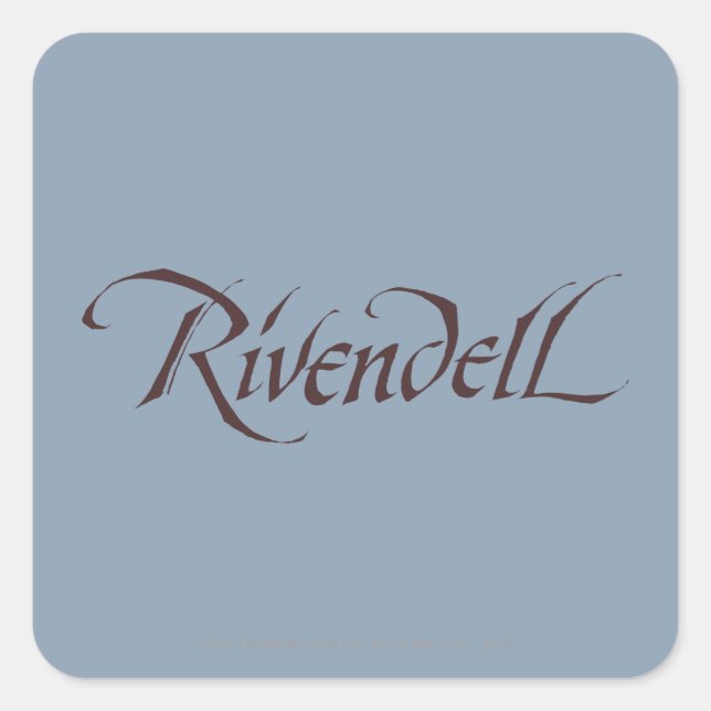 Adesivo Quadrado Rivendell Name Solid (Frente)