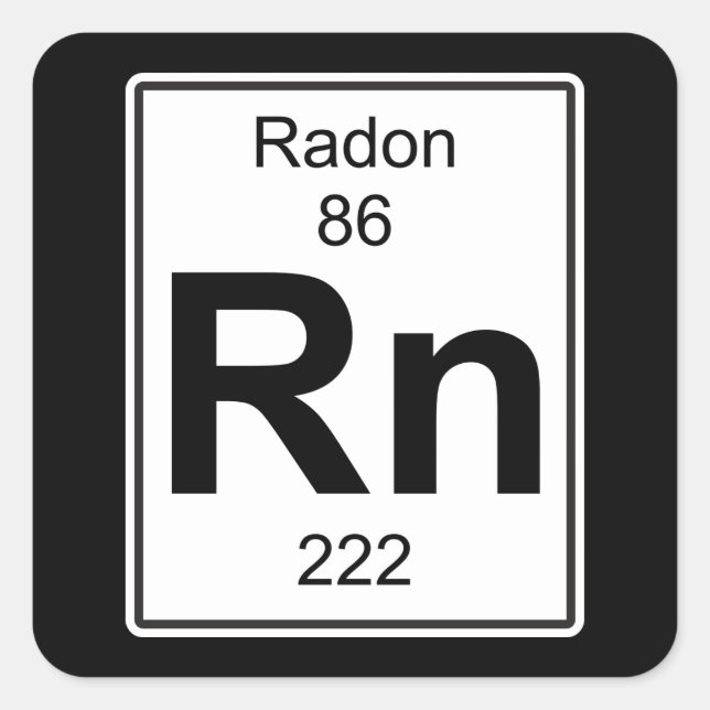 Adesivo Quadrado Rn - Radon (Frente)