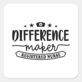 Adesivo Quadrado RN svg, Registered Nurse svg, diferença