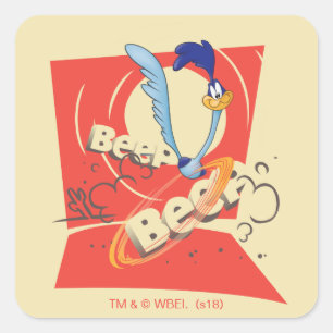 Adesivo Quadrado ROAD RUNNER™ BEEP BEEP!™ Sunset Graphic