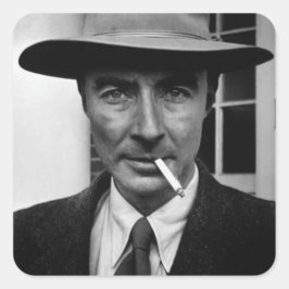 Adesivo Quadrado Robert Oppenheimer Smoking Photo
