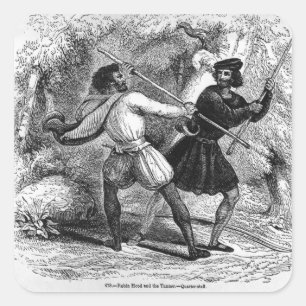 Adesivo Quadrado Robin Hood e o curtidor com Quarto-funcionarios