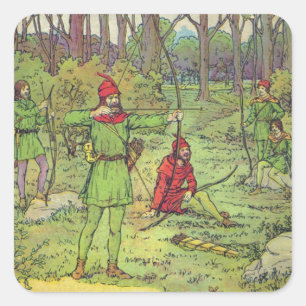 Adesivo Quadrado Robin Hood na Floresta