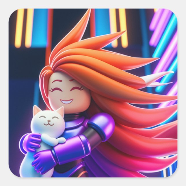 Adesivo Quadrado Roblox  T-Shirt (Frente)