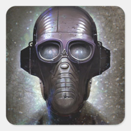 Adesivo Quadrado Robô