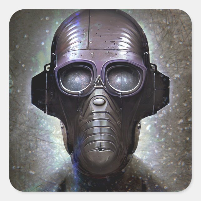 Adesivo Quadrado Robô (Frente)