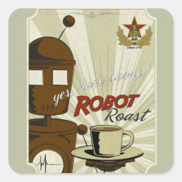 Adesivo Quadrado Robot Roast