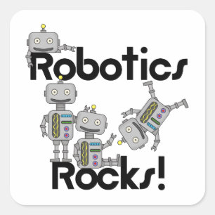 Adesivo Quadrado Robotics Rocks