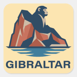 Adesivo Quadrado Rocha de Gibraltar