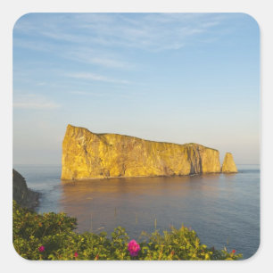 Adesivo Quadrado Rocher Perce (Rocha Perce), Quebec, Canadá.