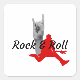 Adesivo Quadrado Rock And Roll