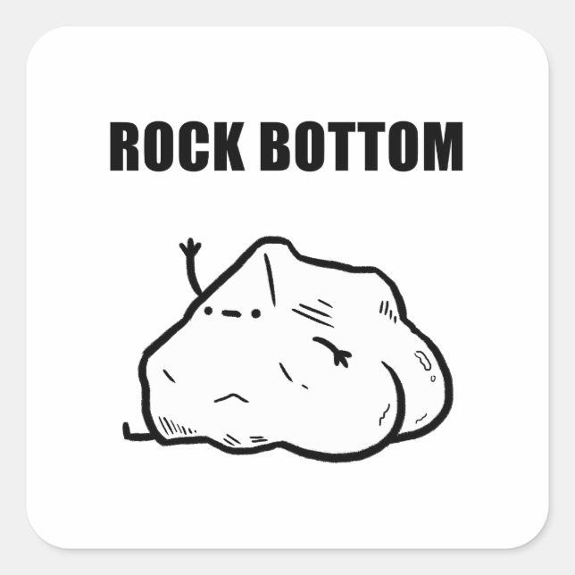 Adesivo Quadrado Rock Botny Geology Pun Sticker (Frente)