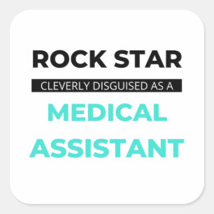 Adesivo Quadrado Rock Star Cleverly Disguised As A Medical 2