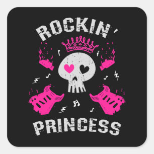 Adesivo Quadrado Rockin' Princess