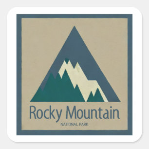 Adesivo Quadrado Rocky Mountain National Park Rústico