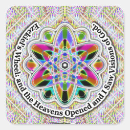 Adesivo Quadrado Roda de Ezekiel: Visões de Deus