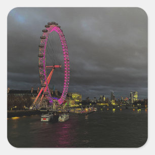 Adesivo Quadrado Roda de Observação Ocular de Londres nº 1