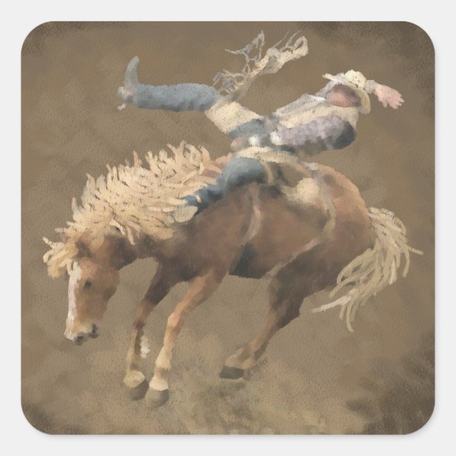 Adesivo Quadrado Rodeo Rider (Frente)