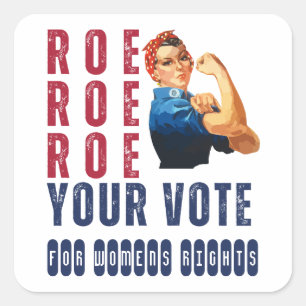 Adesivo Quadrado Roe Personalizado Roe Faça Sua Votação Política