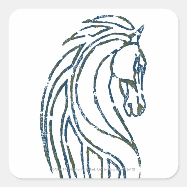 Adesivo Quadrado Rohan Kings Hall Banner (Frente)