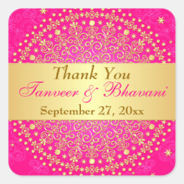 Adesivo Quadrado Rolamentos Dourados, com manivela de casamento, co