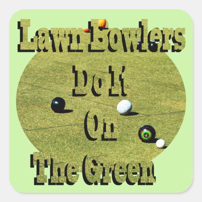 Adesivo Quadrado Rolando com os Punches: Lâmpadas Fazem Verde (Frente)