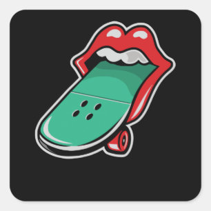 Adesivo Quadrado Rolando skate