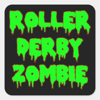 Adesivo Quadrado Roller Derby Zombie Sticker