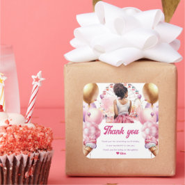 Adesivo Quadrado Rollercoaster Party African American Watercolor