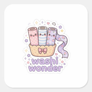 Adesivo Quadrado Rolos de Fita Adesiva Kawaii Washi Sticker